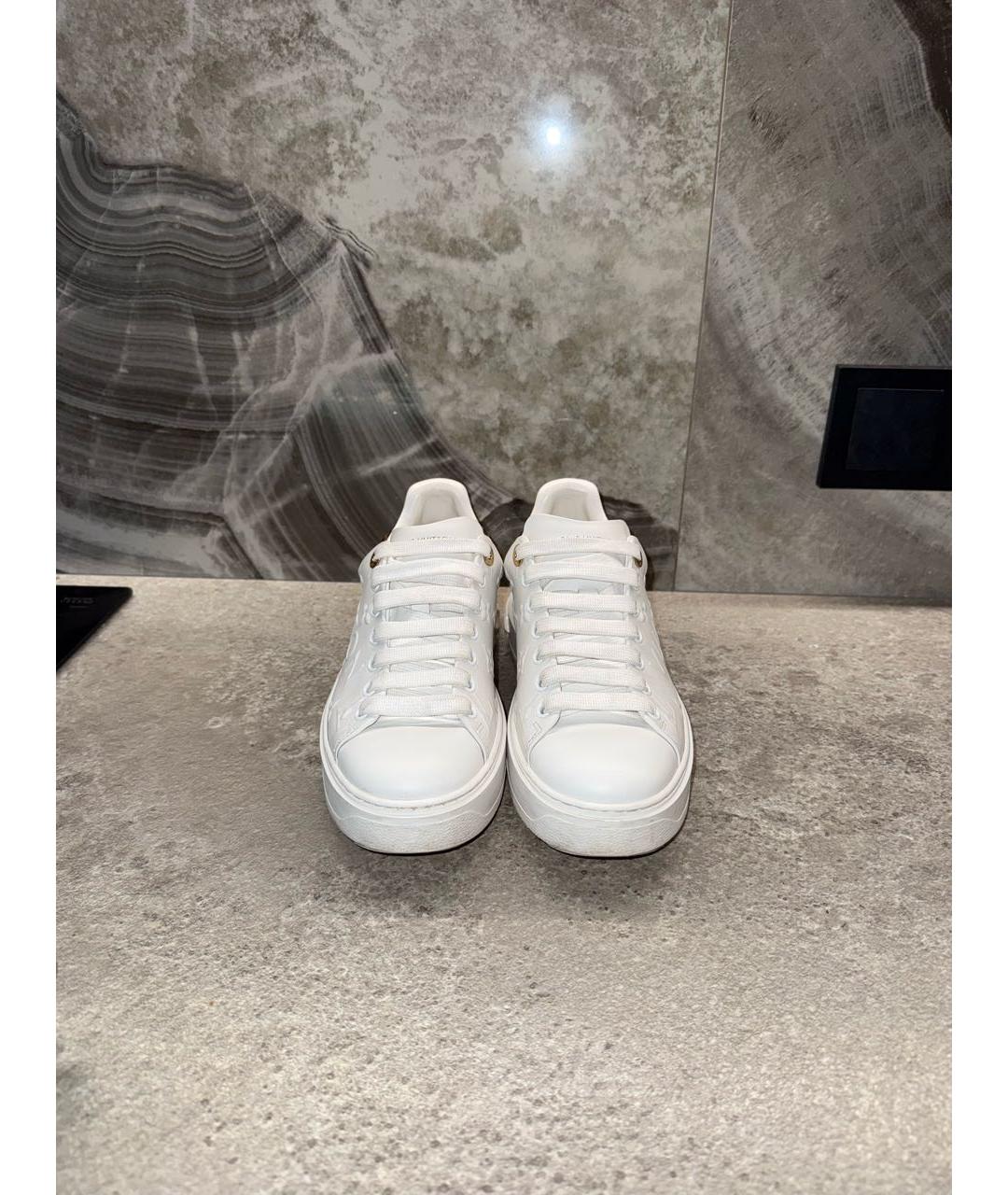 LOUIS VUITTON Белые кожаные кеды, фото 2