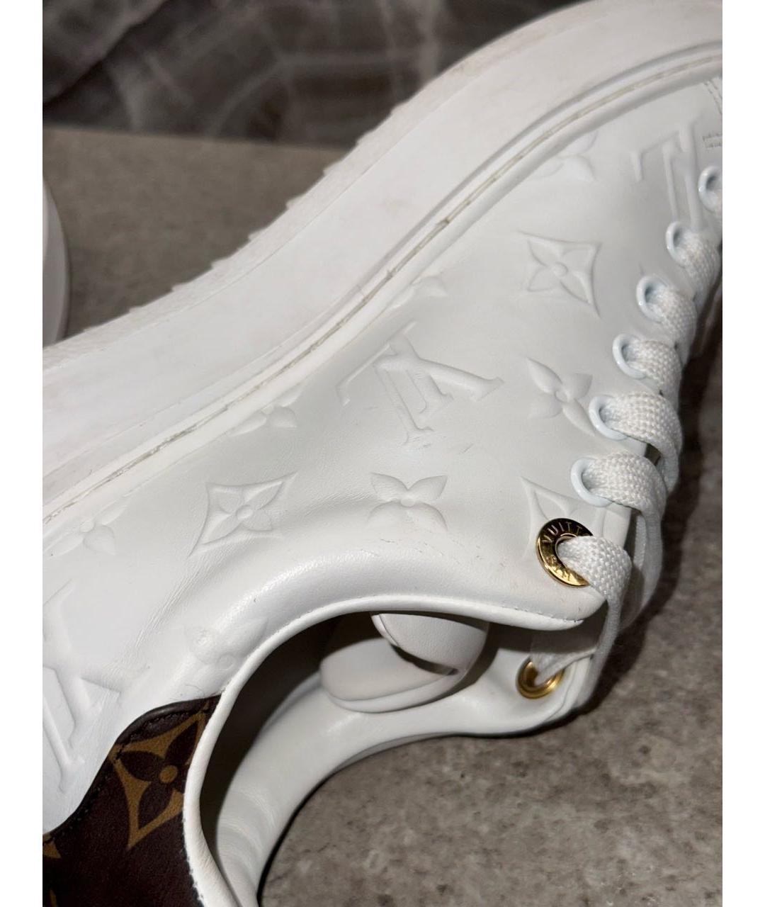 LOUIS VUITTON Белые кожаные кеды, фото 5