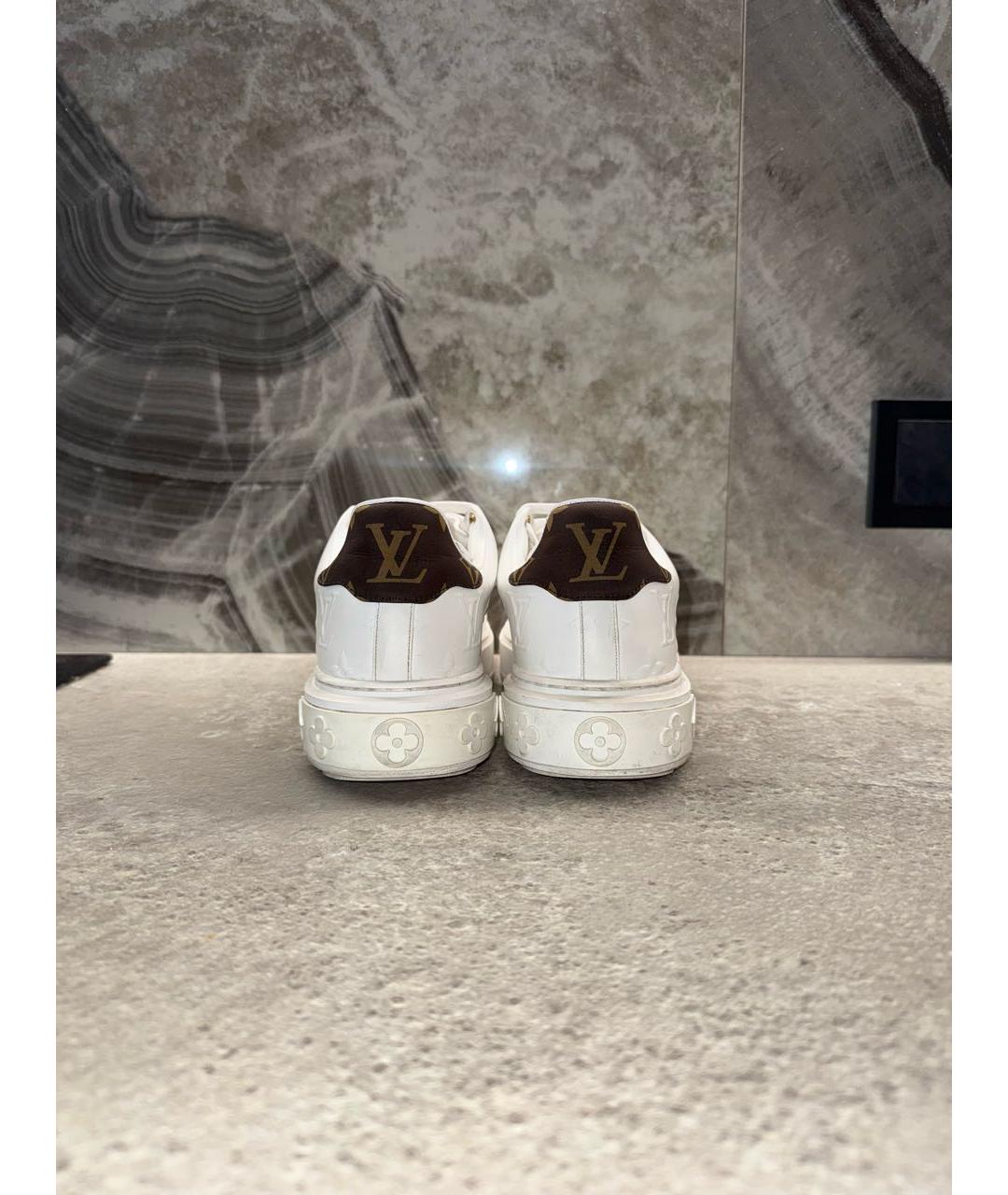 LOUIS VUITTON Белые кожаные кеды, фото 4