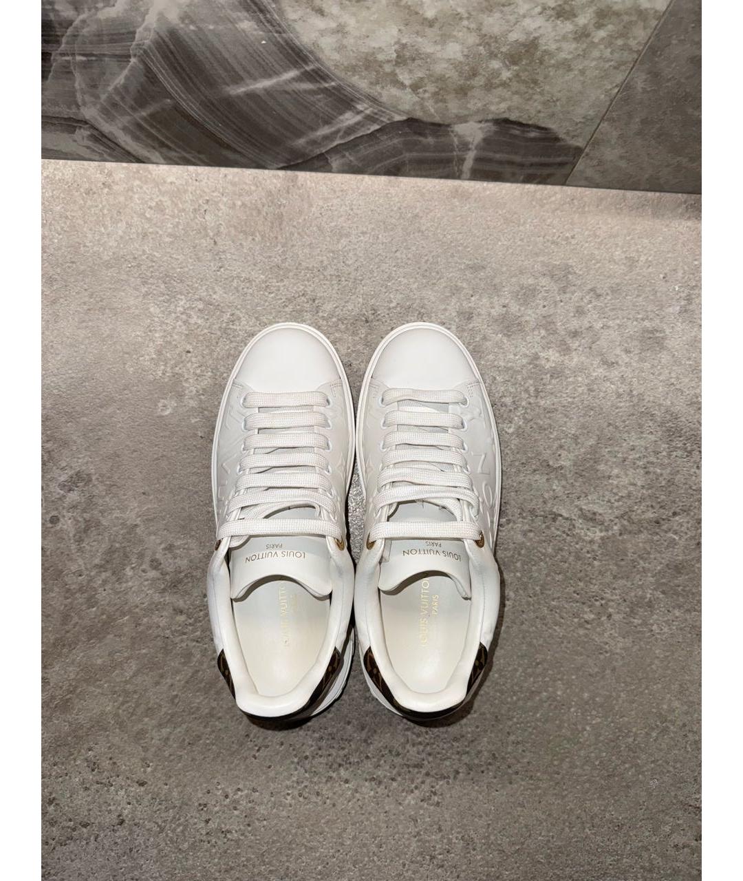 LOUIS VUITTON Белые кожаные кеды, фото 3