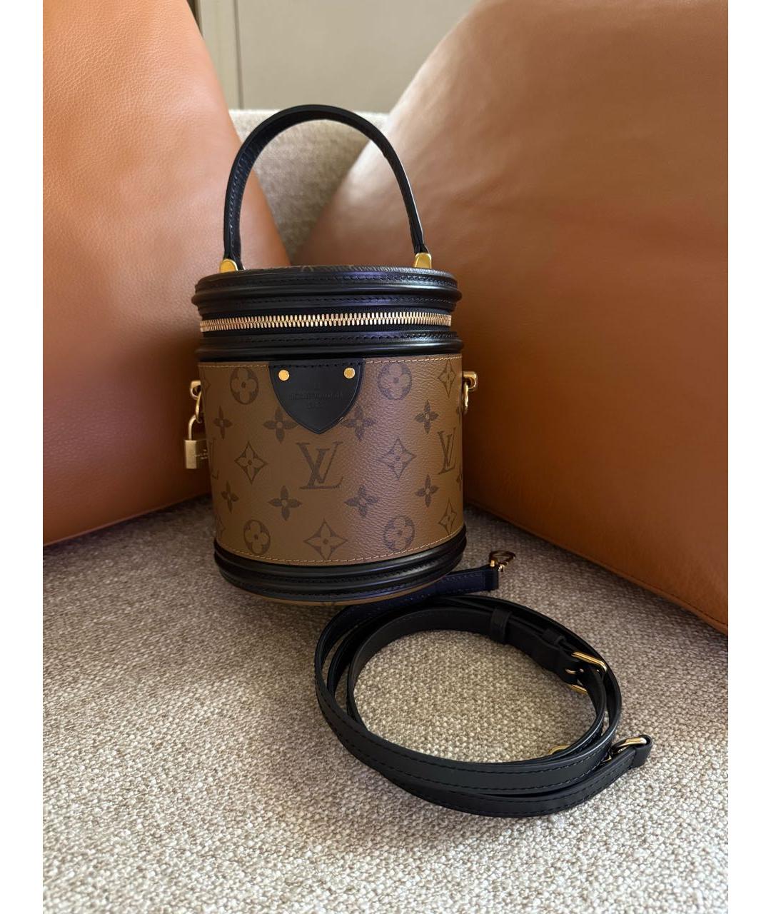 LOUIS VUITTON Коричневая кожаная сумка через плечо, фото 2