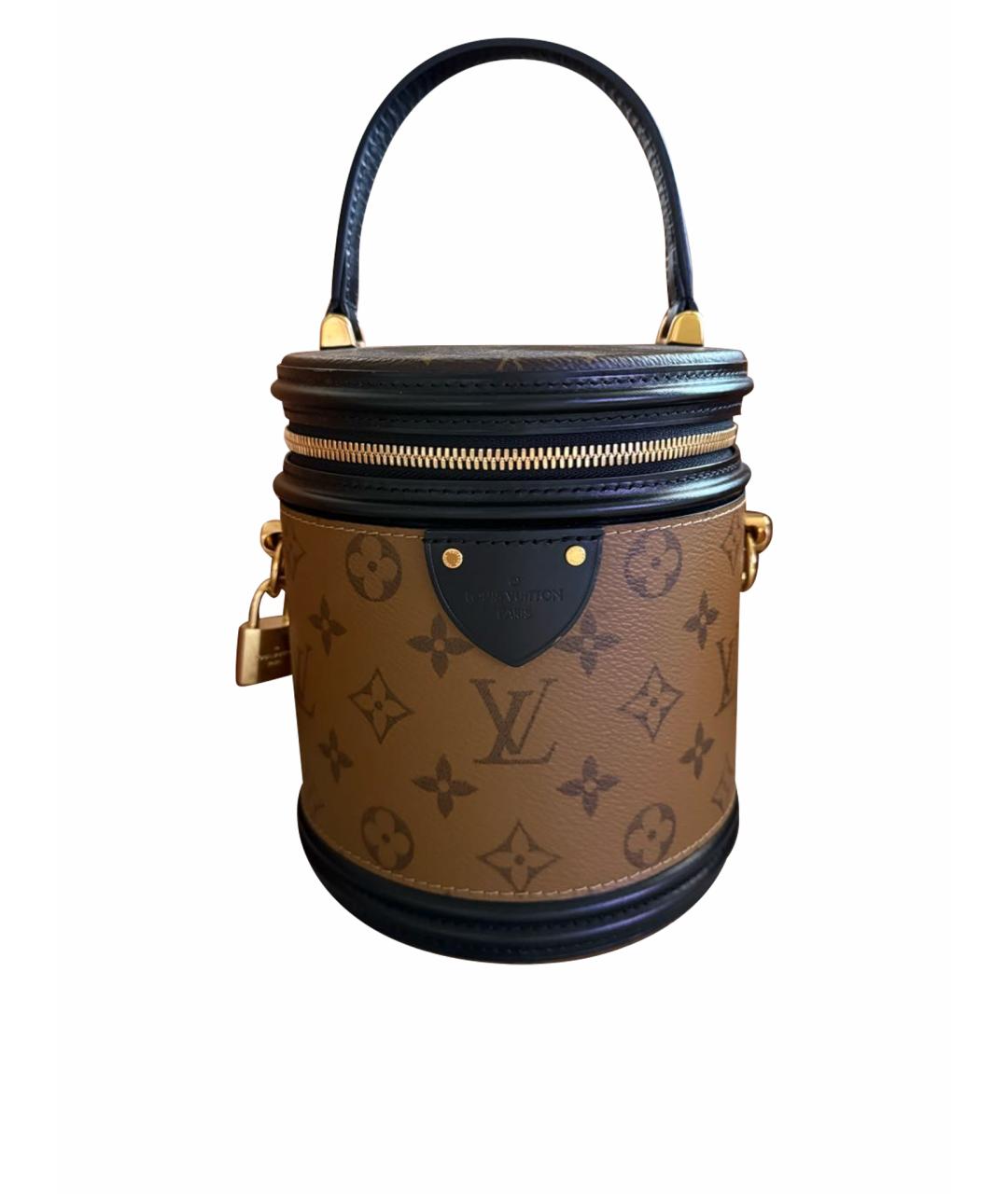 LOUIS VUITTON Коричневая кожаная сумка через плечо, фото 1