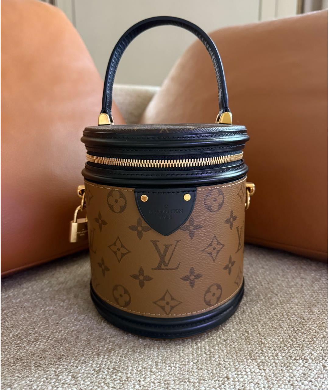 LOUIS VUITTON Коричневая кожаная сумка через плечо, фото 5