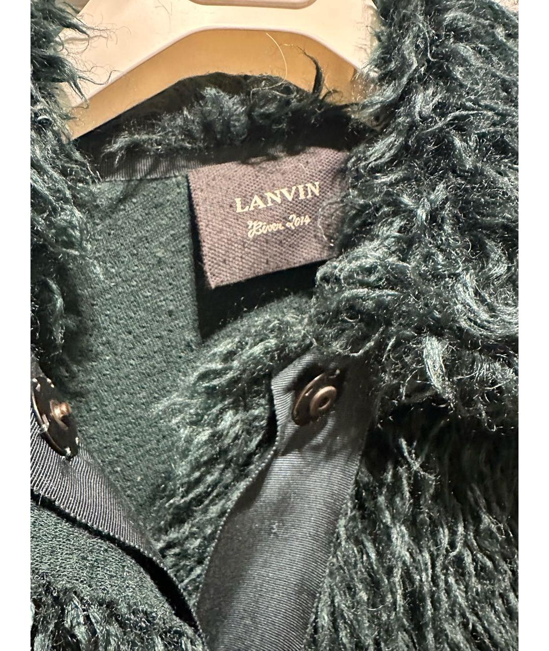 LANVIN Зеленый шерстяной кардиган, фото 3