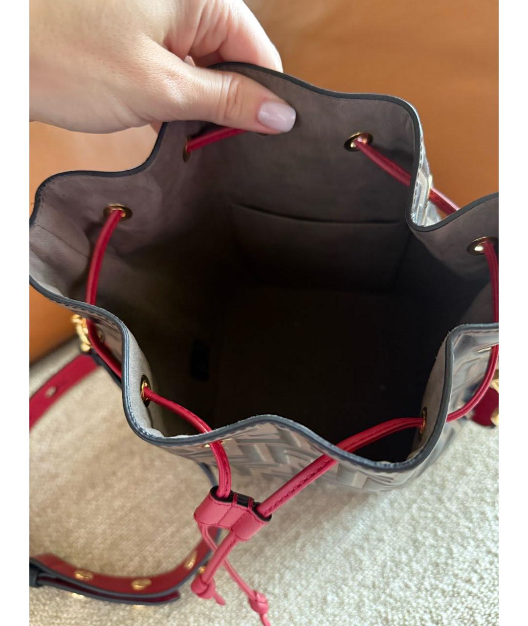 FENDI Коричневая кожаная сумка через плечо, фото 4