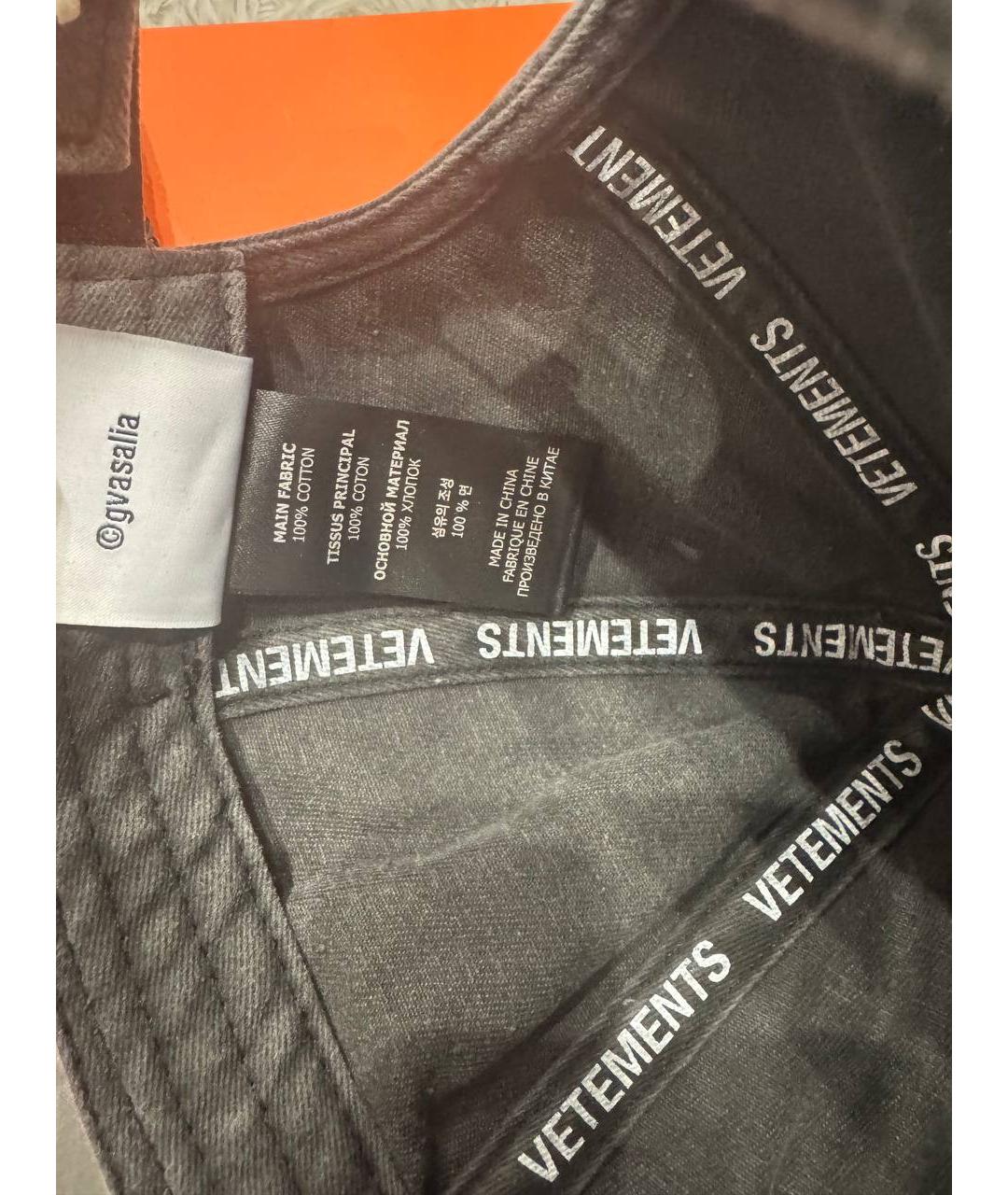 VETEMENTS Серая кепка/бейсболка, фото 4