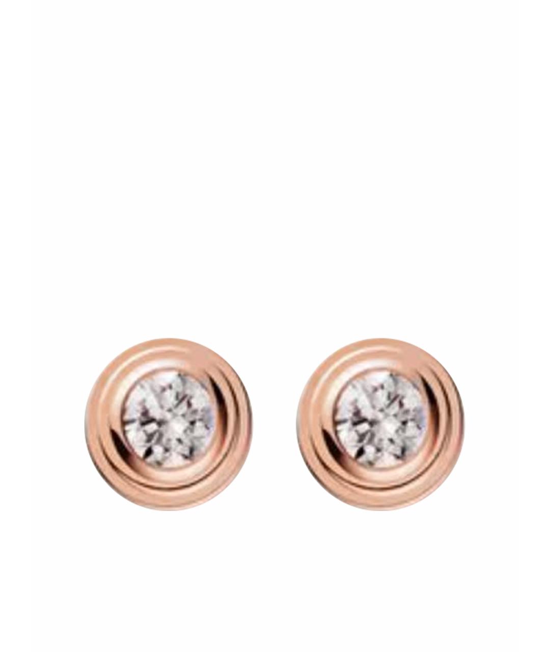 CARTIER Розовые серьги из белого золота, фото 1