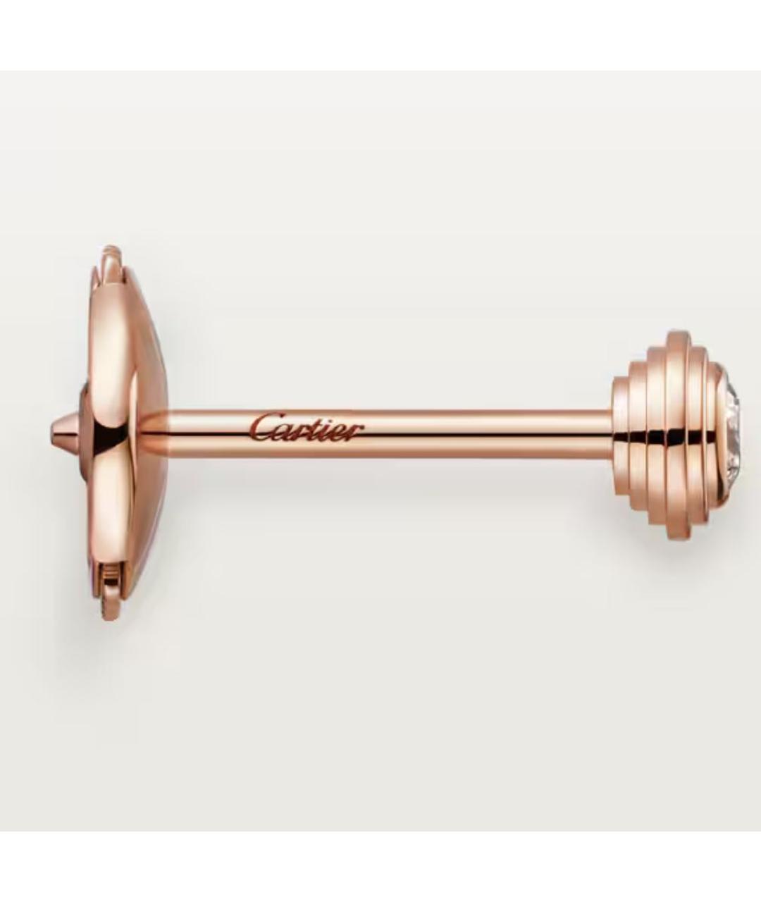 CARTIER Розовые серьги из белого золота, фото 2