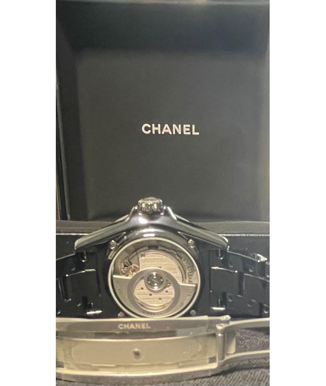 CHANEL Черные керамические часы, фото 3