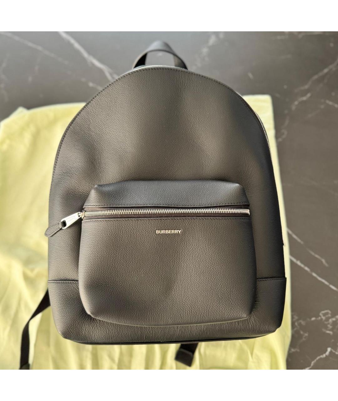 BURBERRY Черный кожаный рюкзак, фото 2