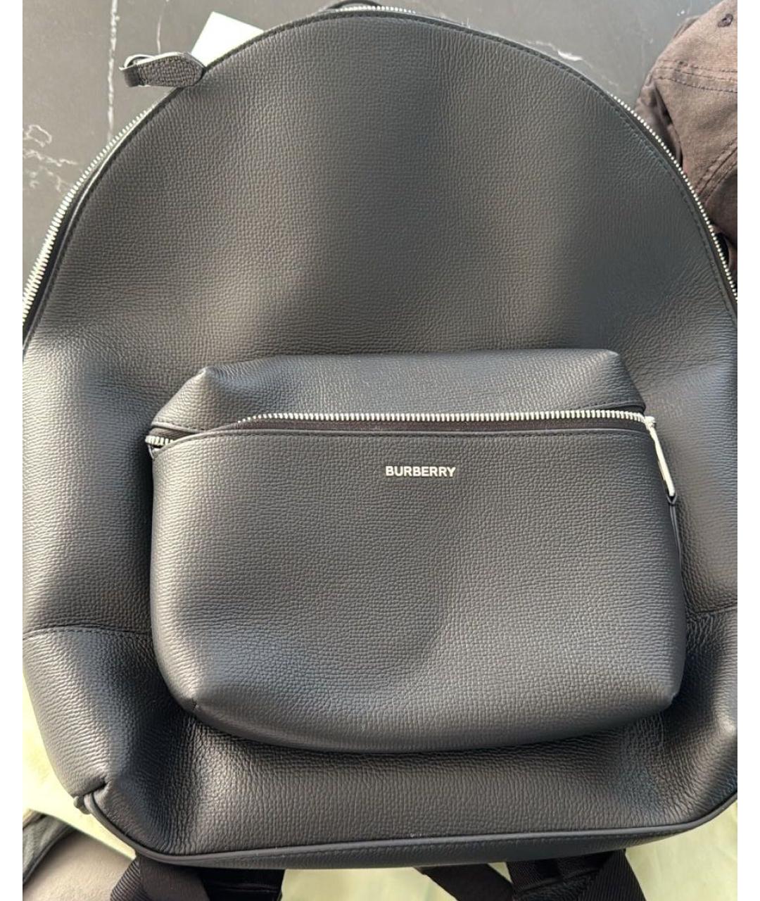 BURBERRY Черный кожаный рюкзак, фото 6