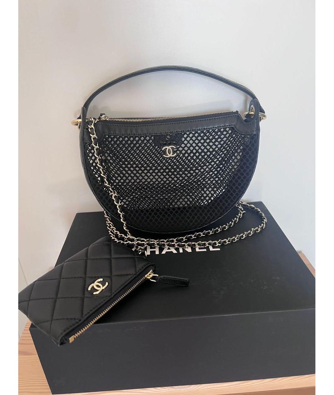 CHANEL Черная кожаная сумка через плечо, фото 3