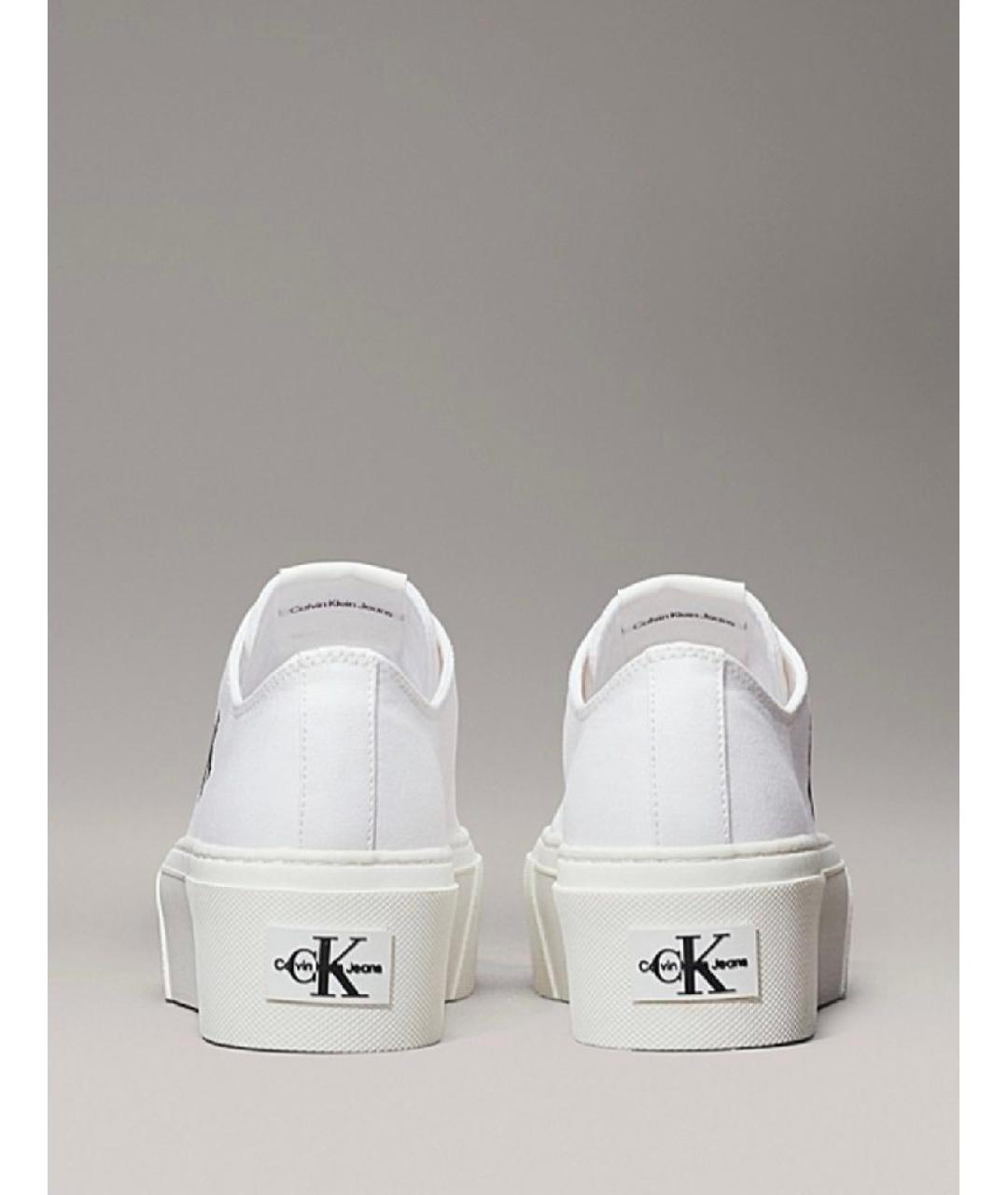 CALVIN KLEIN Белые текстильные кеды, фото 3