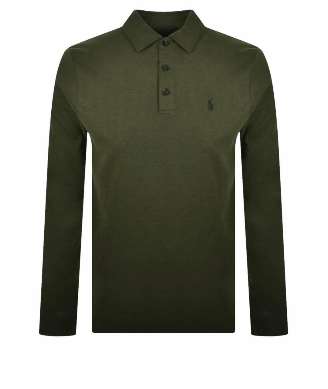 POLO RALPH LAUREN Зеленый хлопковый джемпер / свитер, фото 1
