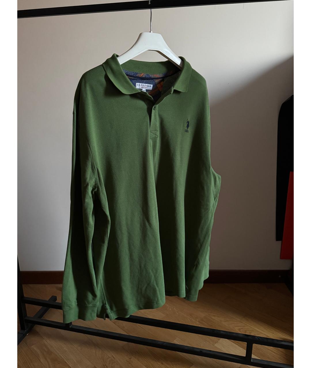POLO RALPH LAUREN Зеленый хлопковый джемпер / свитер, фото 2