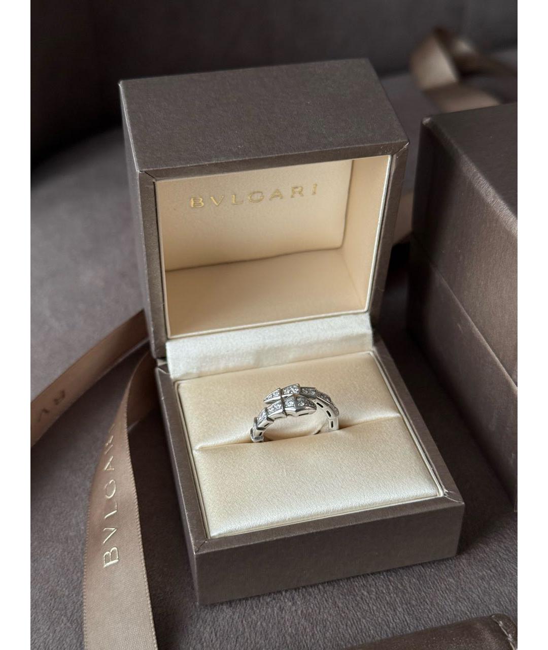 BVLGARI Серебряное кольцо из белого золота, фото 6