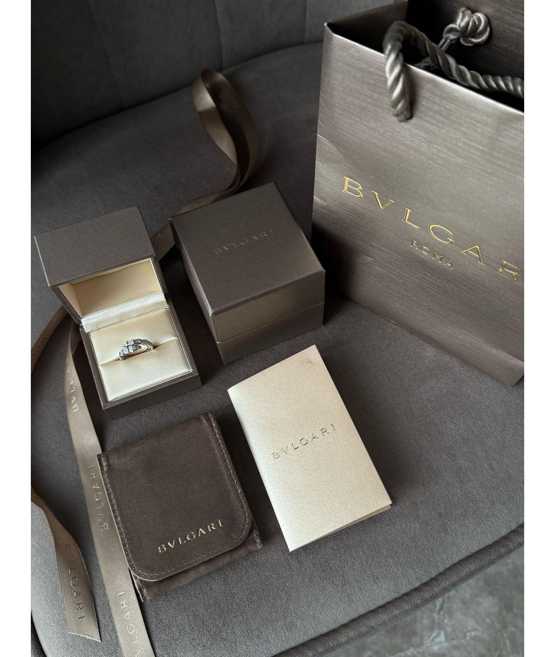 BVLGARI Серебряное кольцо из белого золота, фото 5