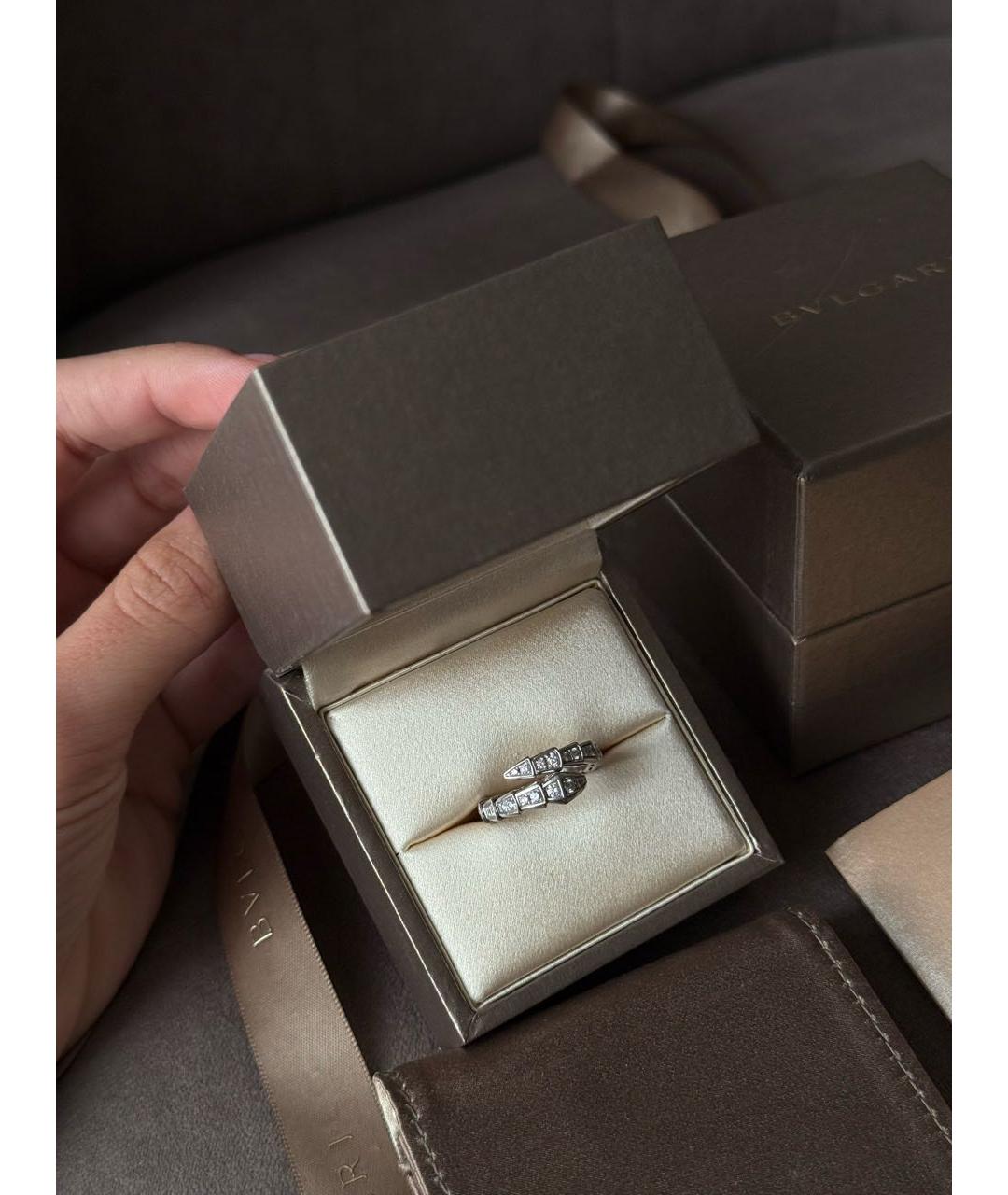 BVLGARI Серебряное кольцо из белого золота, фото 7