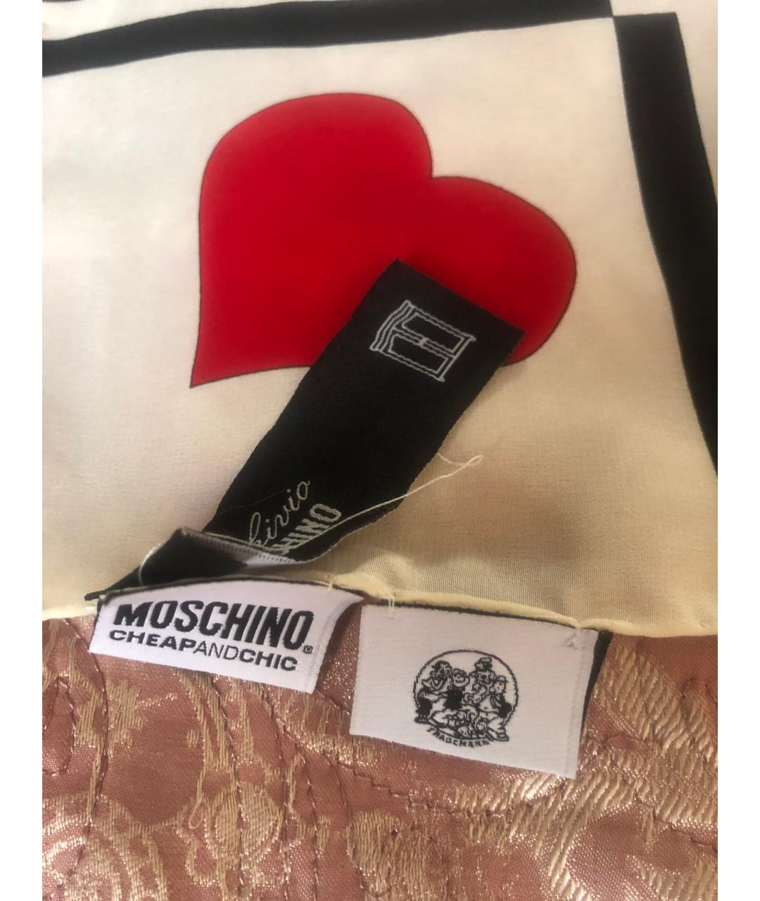 MOSCHINO Мульти шелковый платок, фото 3