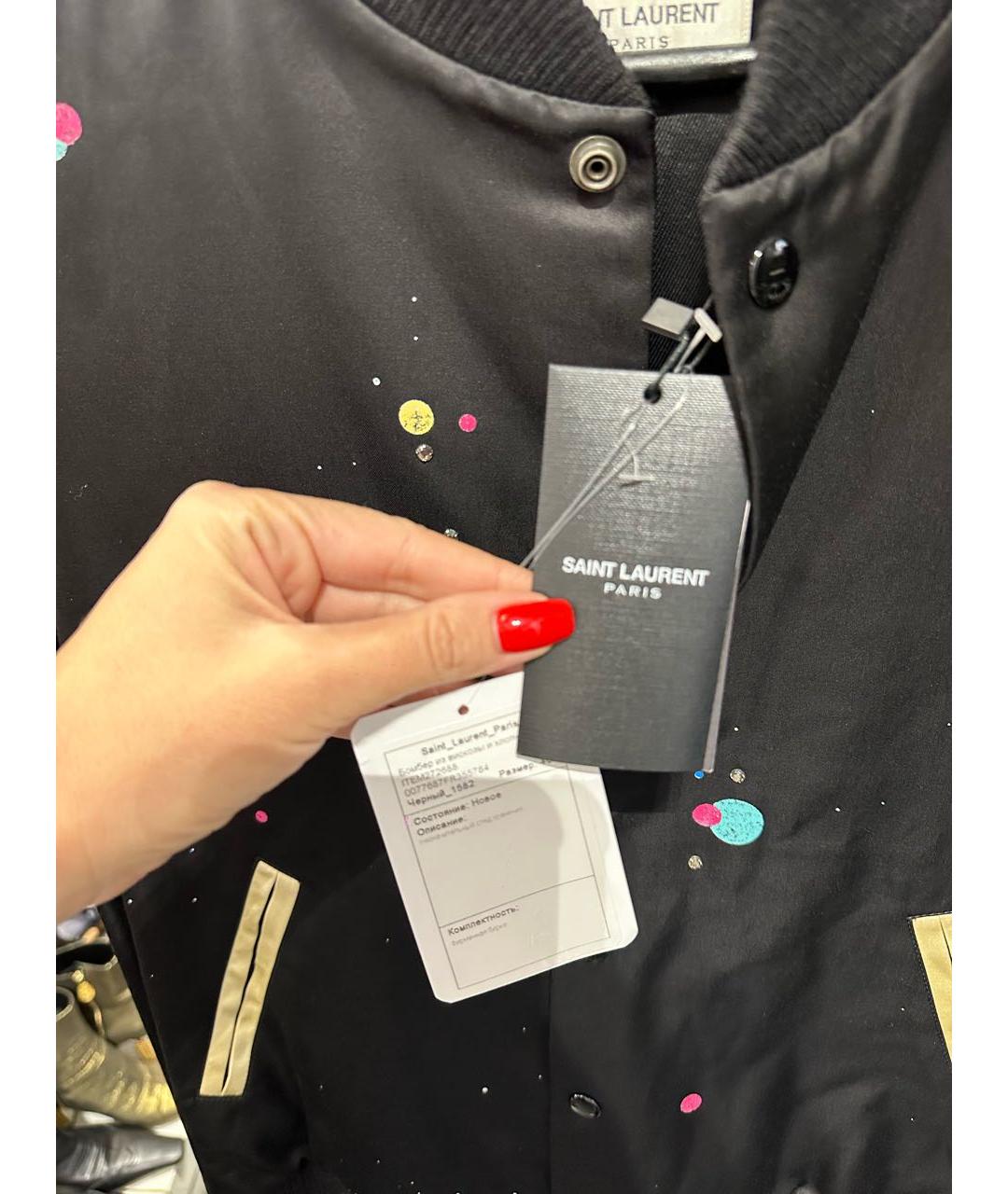 SAINT LAURENT Черная вискозная куртка, фото 3