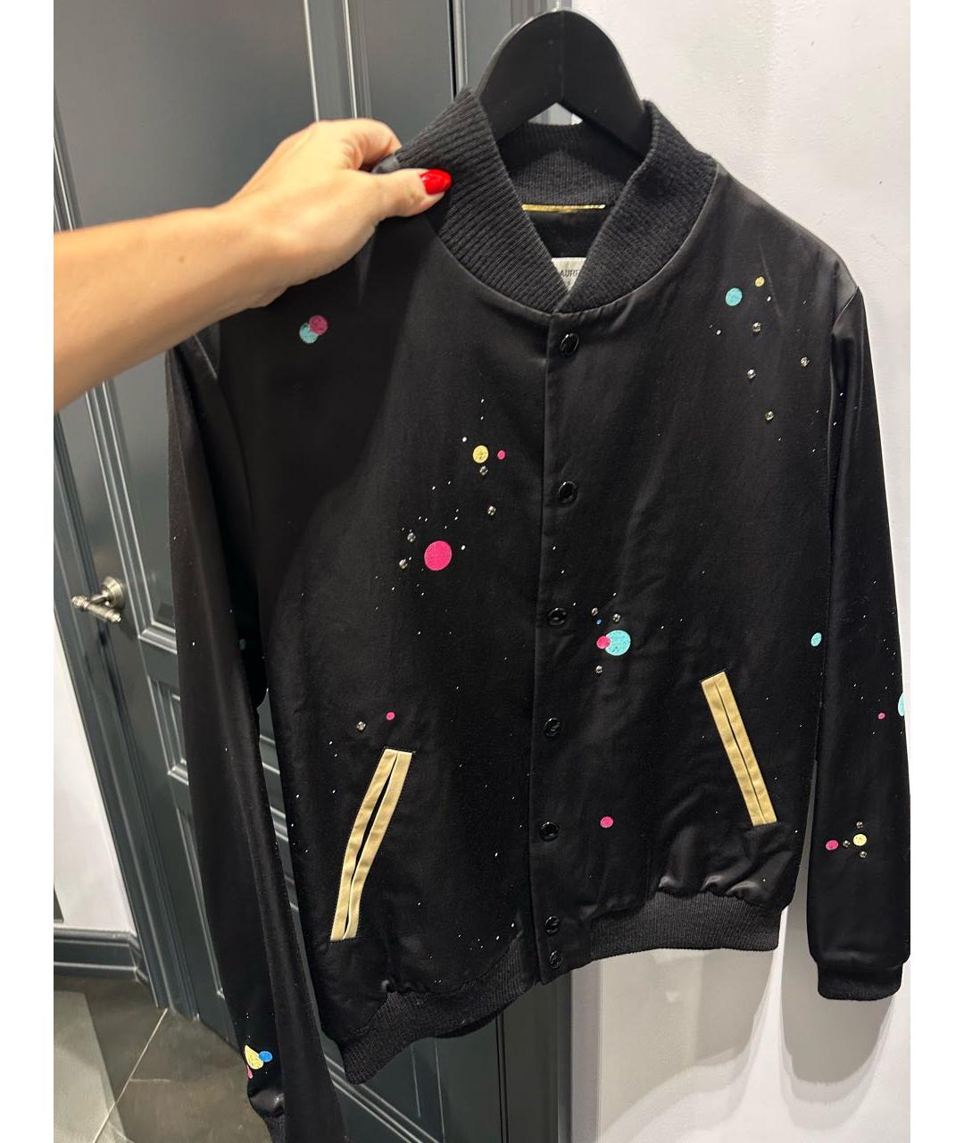 SAINT LAURENT Черная вискозная куртка, фото 5