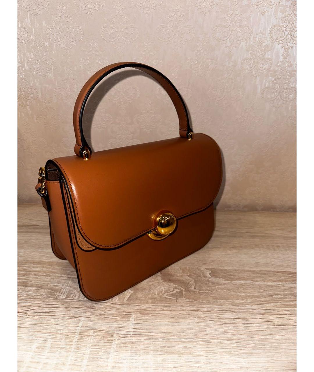 FURLA Коричневая кожаная сумка через плечо, фото 2
