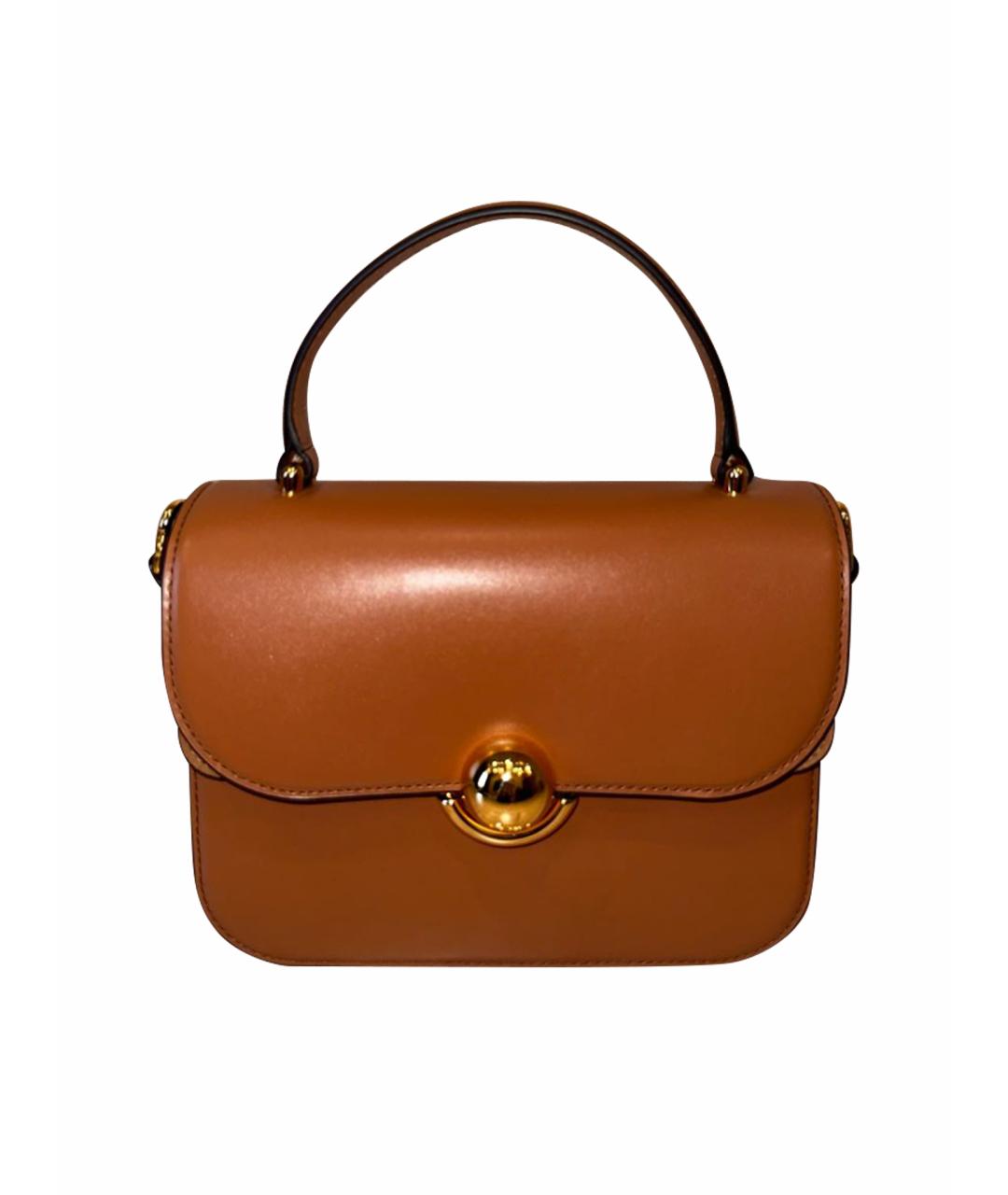 FURLA Коричневая кожаная сумка через плечо, фото 1