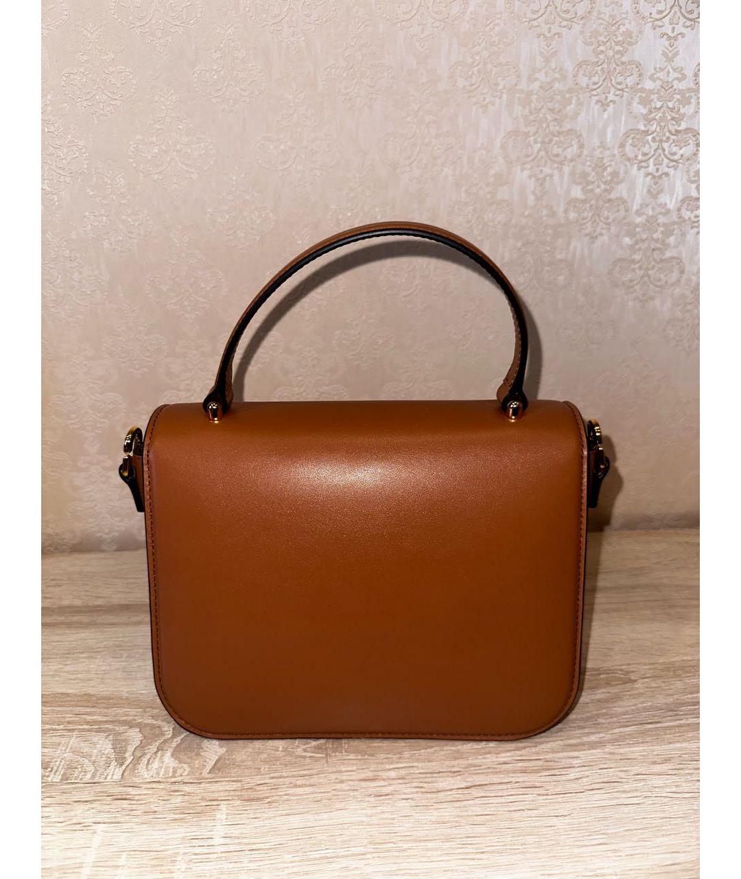FURLA Коричневая кожаная сумка через плечо, фото 3