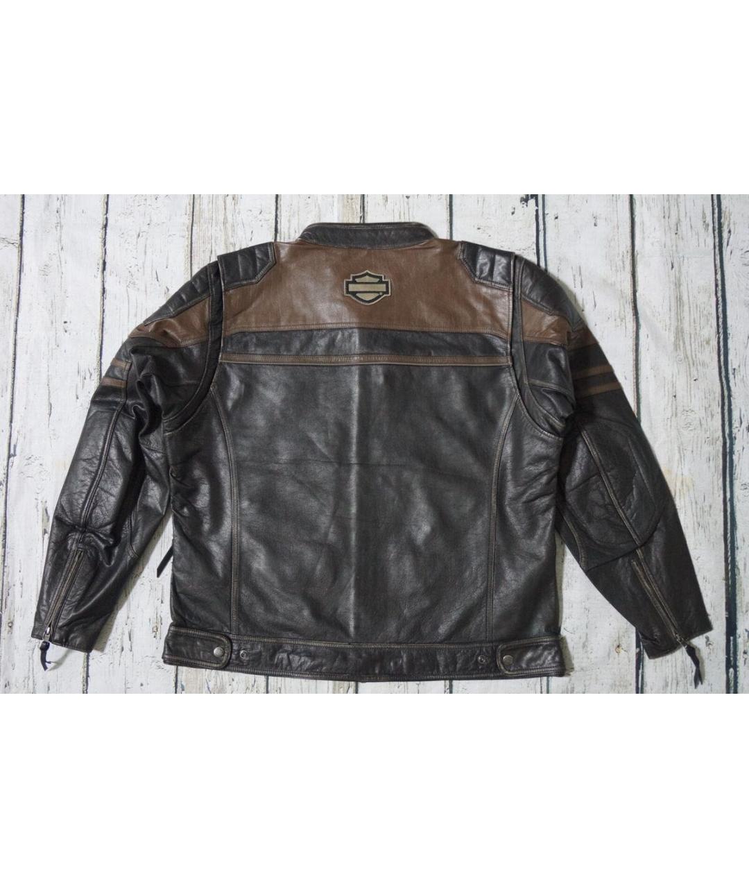 Harley Davidson Черная кожаная куртка, фото 2