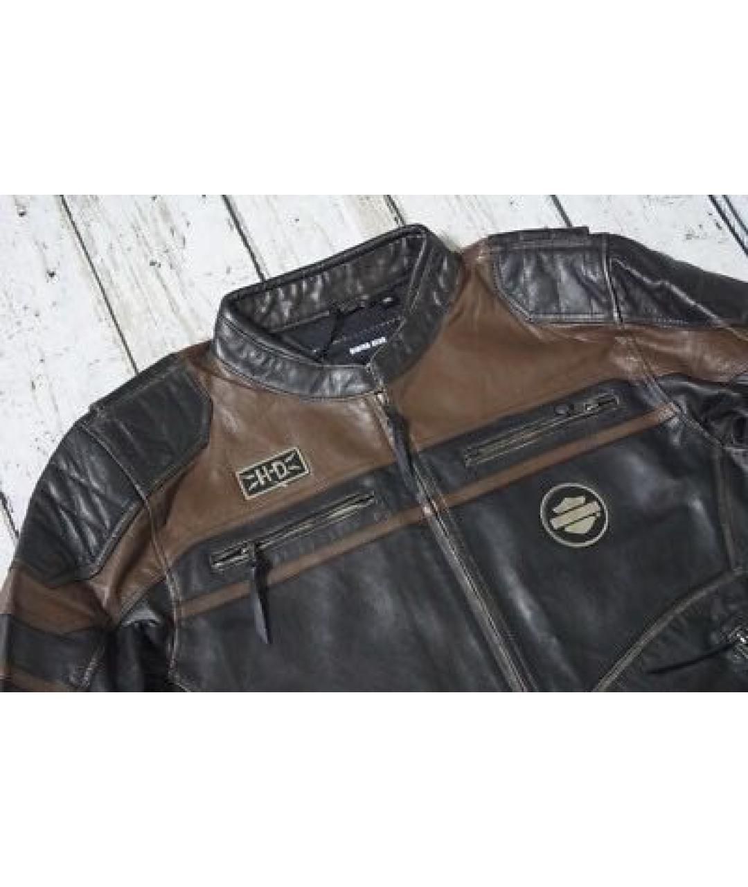 Harley Davidson Черная кожаная куртка, фото 3