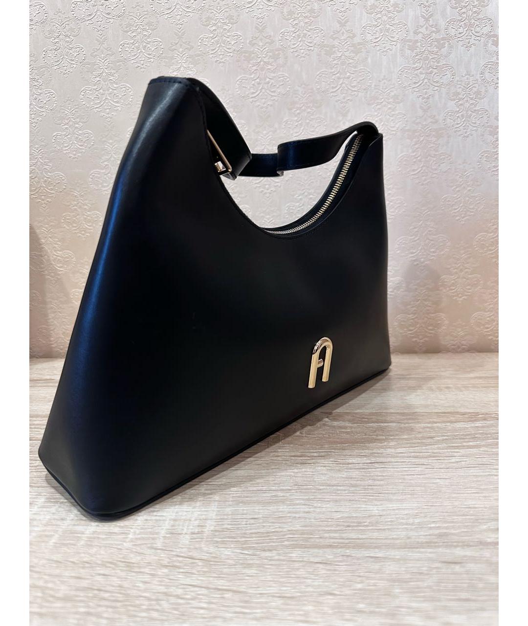 FURLA Черная кожаная сумка через плечо, фото 2