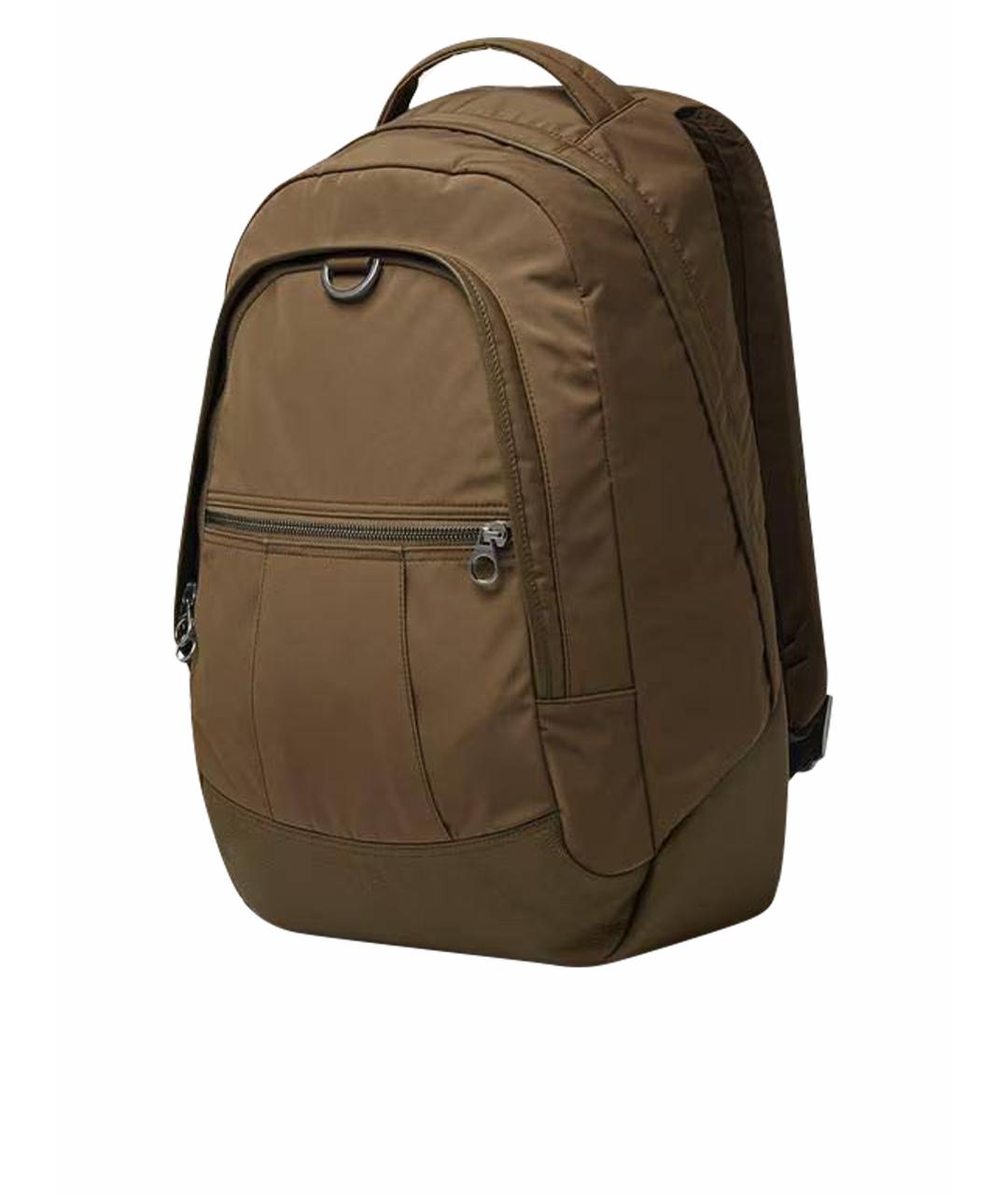 LORO PIANA Коричневый синтетический рюкзак, фото 6