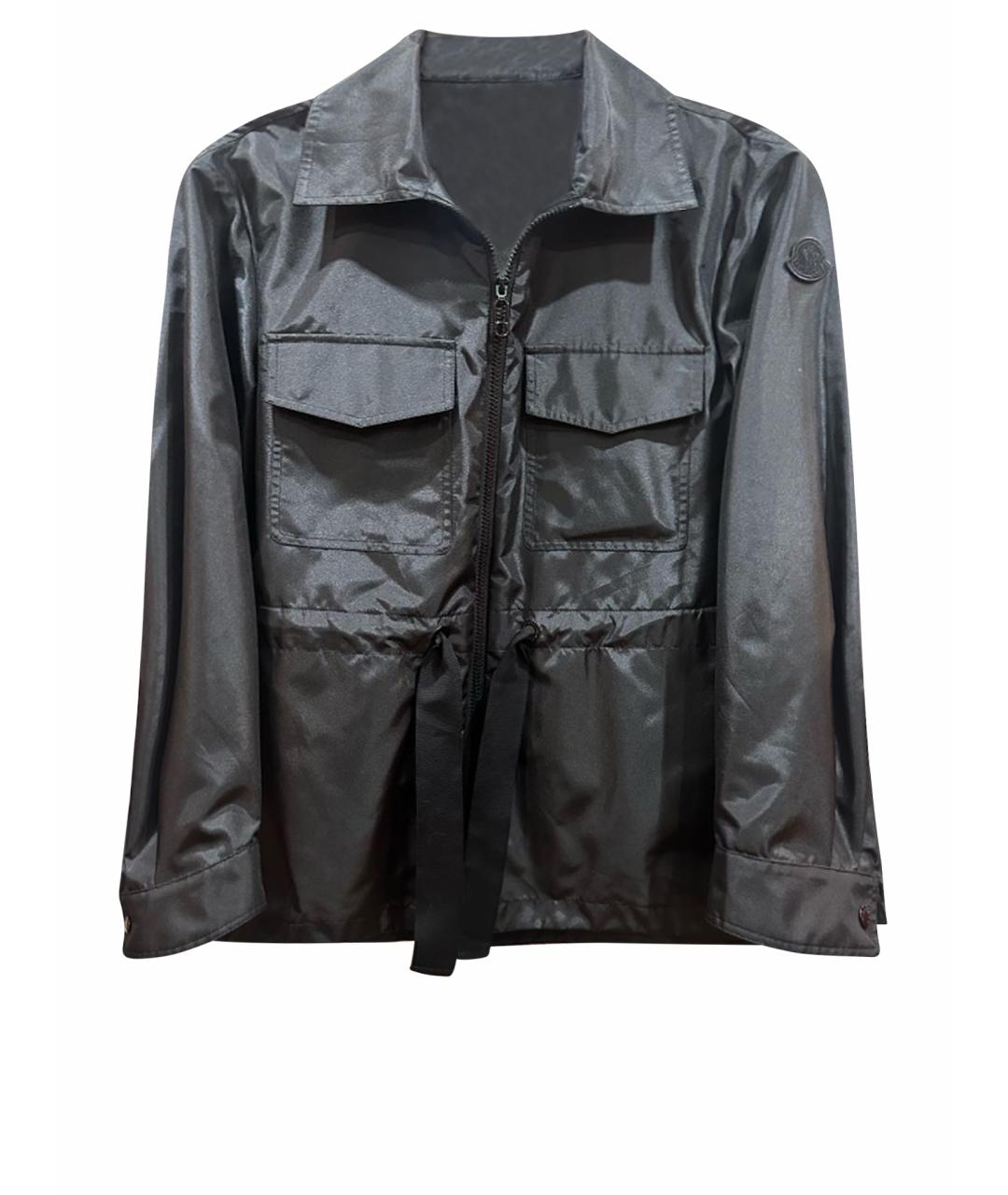 MONCLER Черная полиэстеровая парка, фото 1