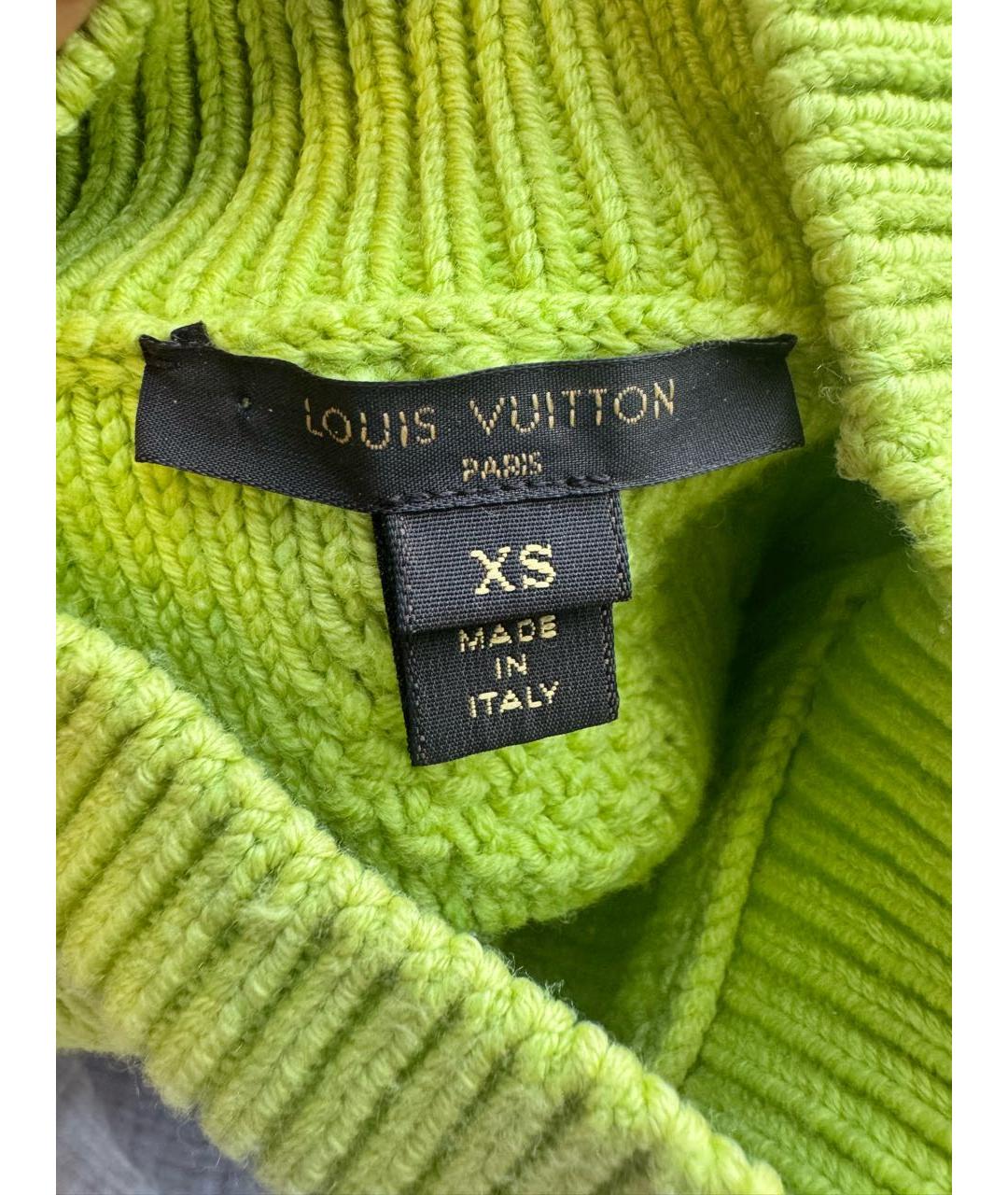 LOUIS VUITTON Салатовый шерстяной джемпер / свитер, фото 3