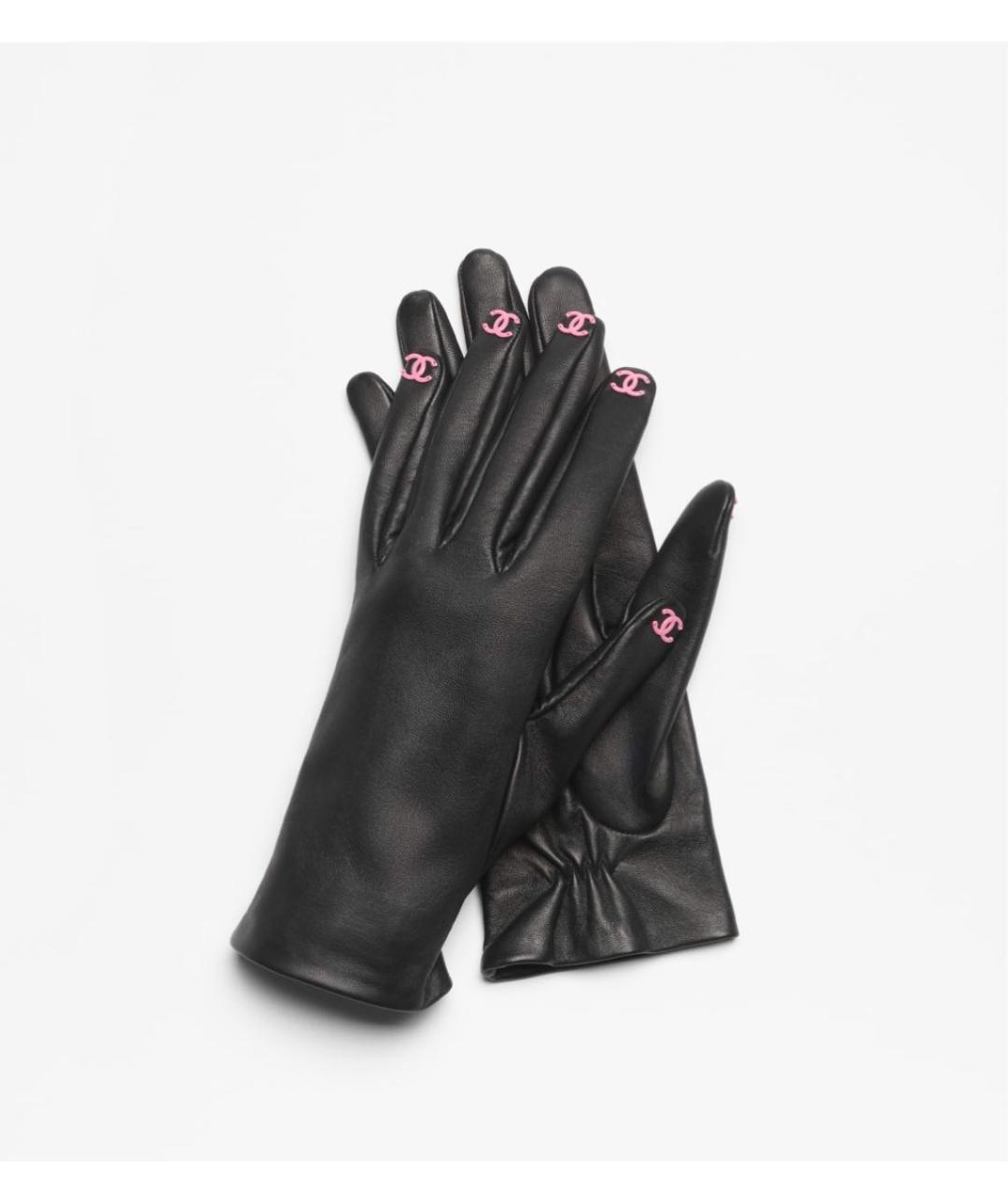 CHANEL Черные кожаные перчатки, фото 3