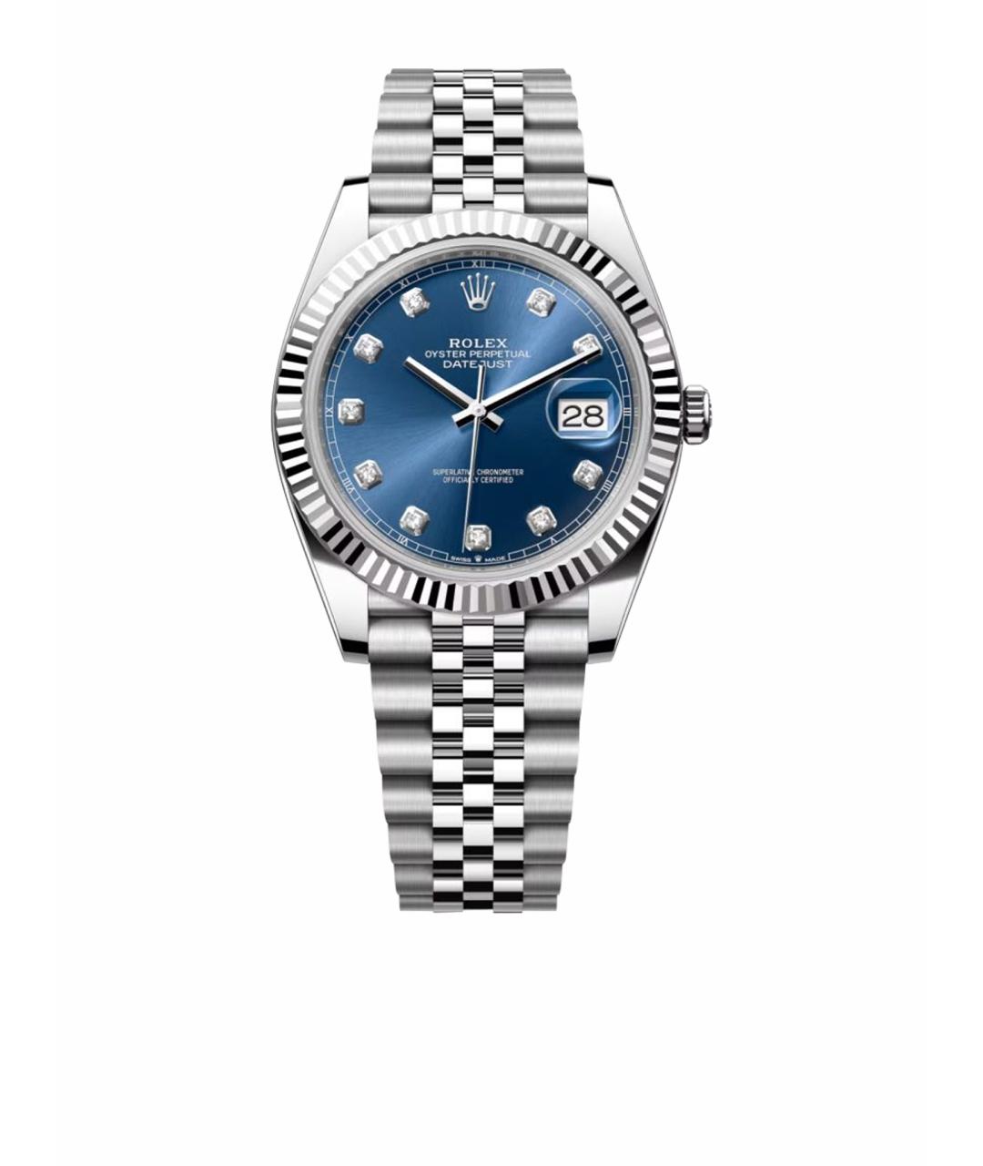 ROLEX Синие часы из белого золота, фото 1