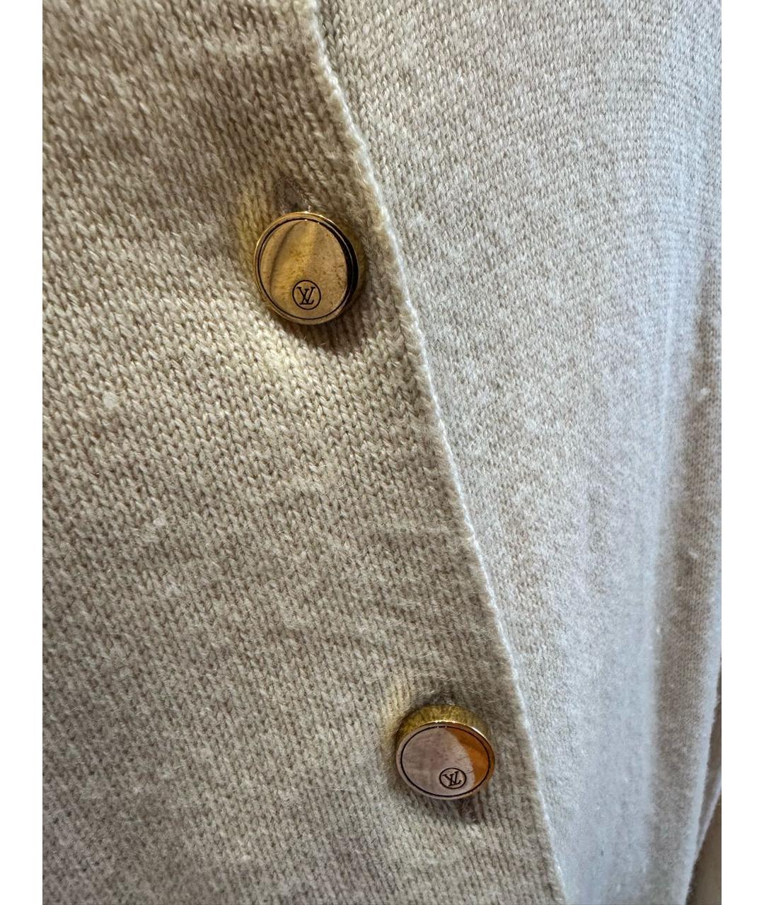 LOUIS VUITTON Бежевый кашемировый кардиган, фото 3