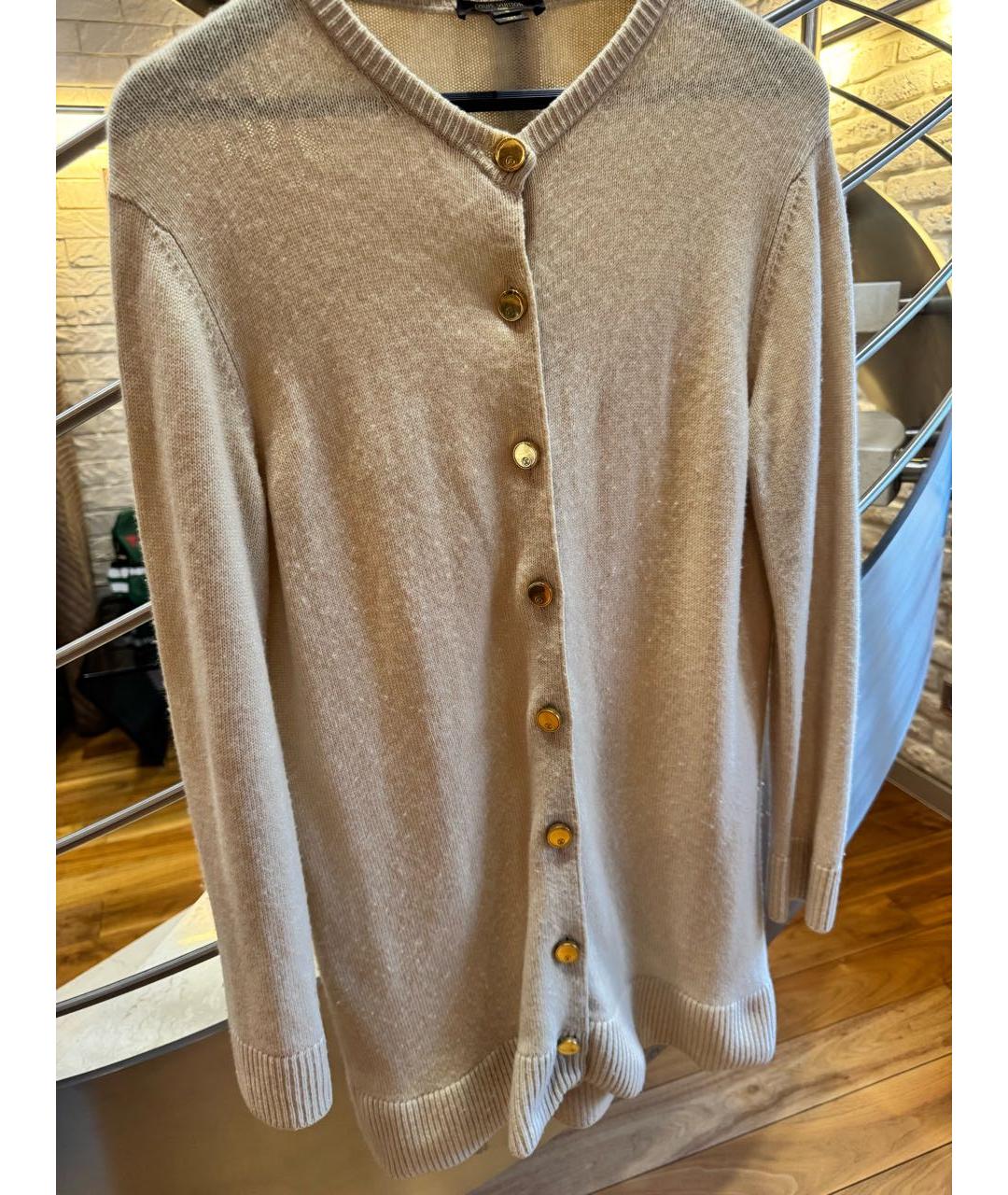LOUIS VUITTON Бежевый кашемировый кардиган, фото 8