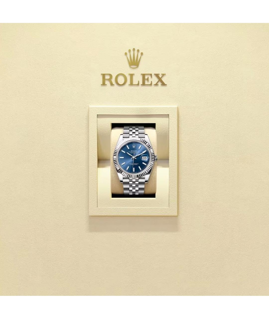 ROLEX Синие часы из белого золота, фото 2