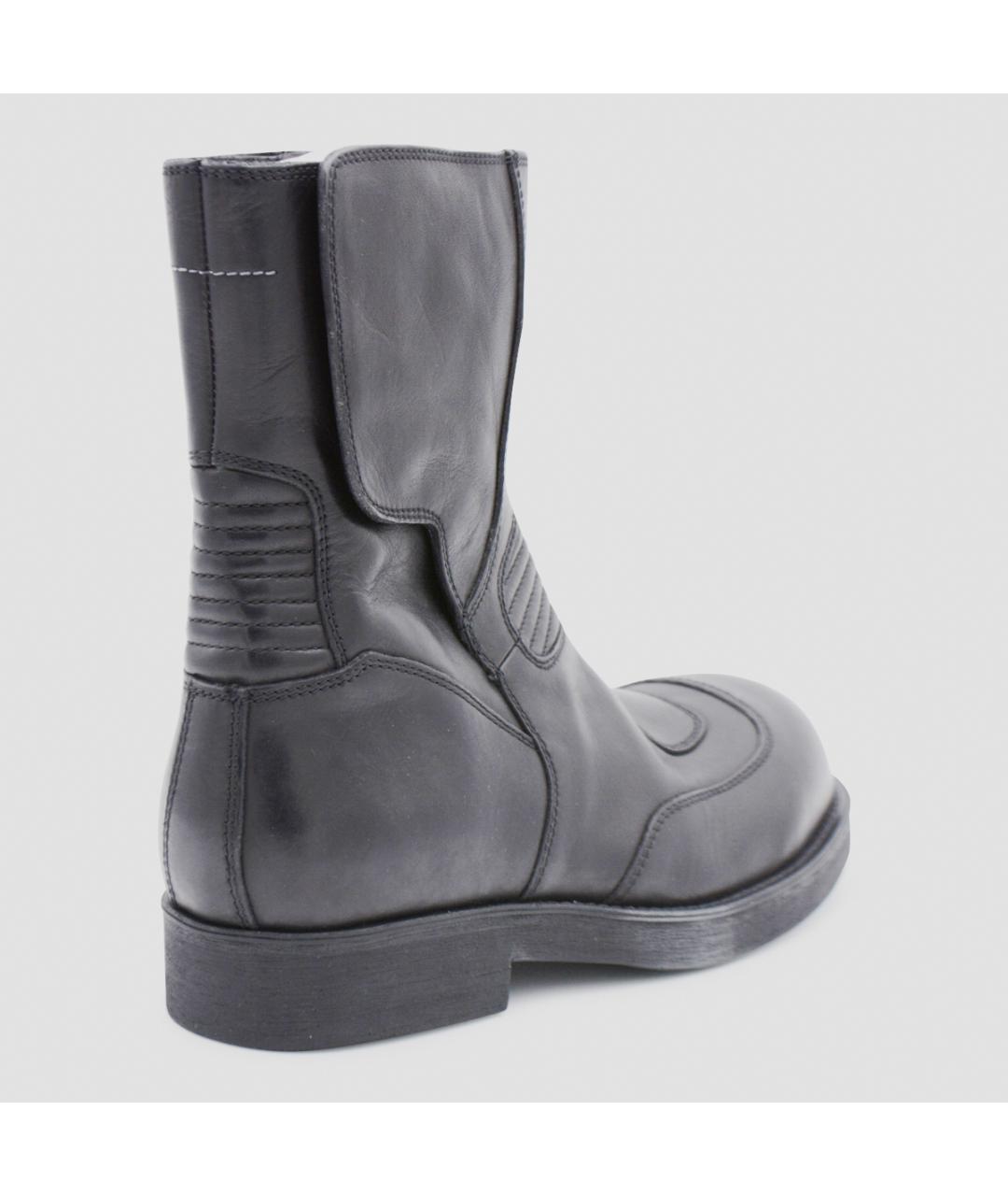 MM6 MAISON MARGIELA Черные кожаные высокие ботинки, фото 3