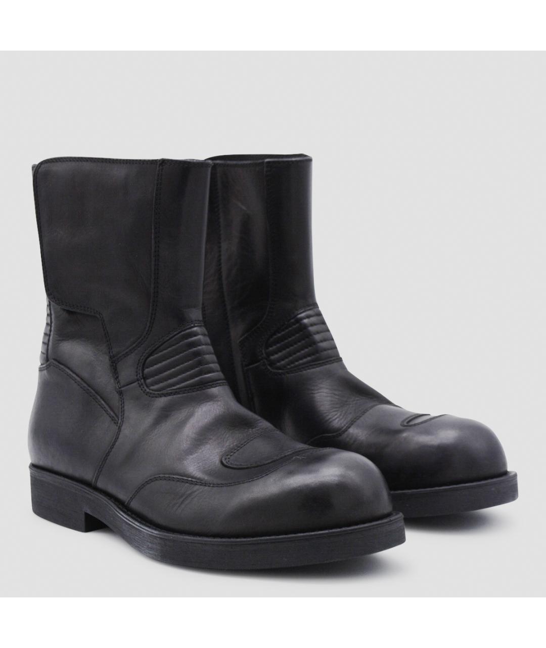 MM6 MAISON MARGIELA Черные кожаные высокие ботинки, фото 2