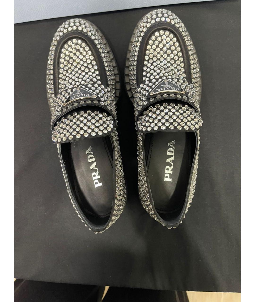 PRADA Черные кожаные мокасины, фото 3