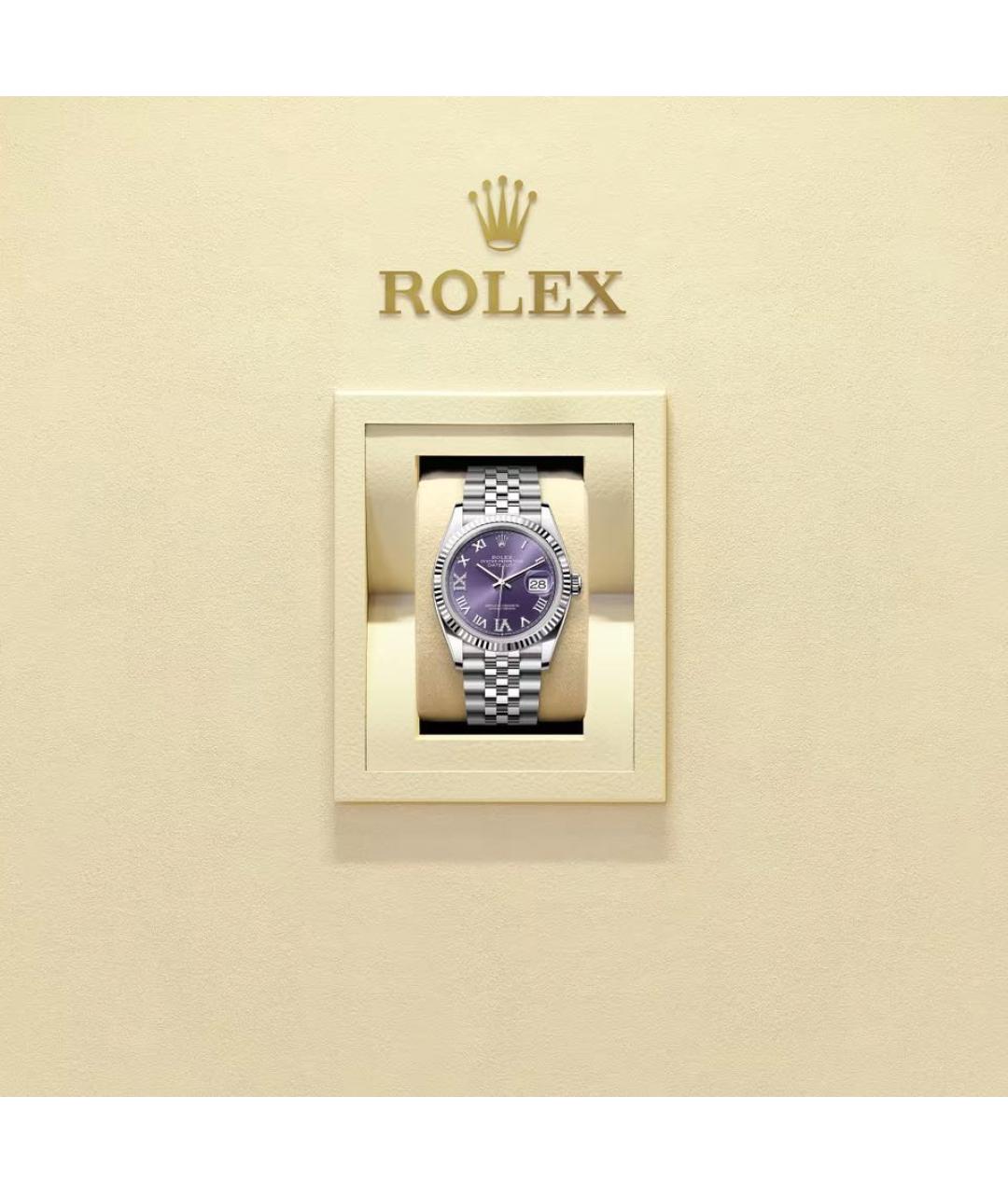 ROLEX Фиолетовые часы из белого золота, фото 2