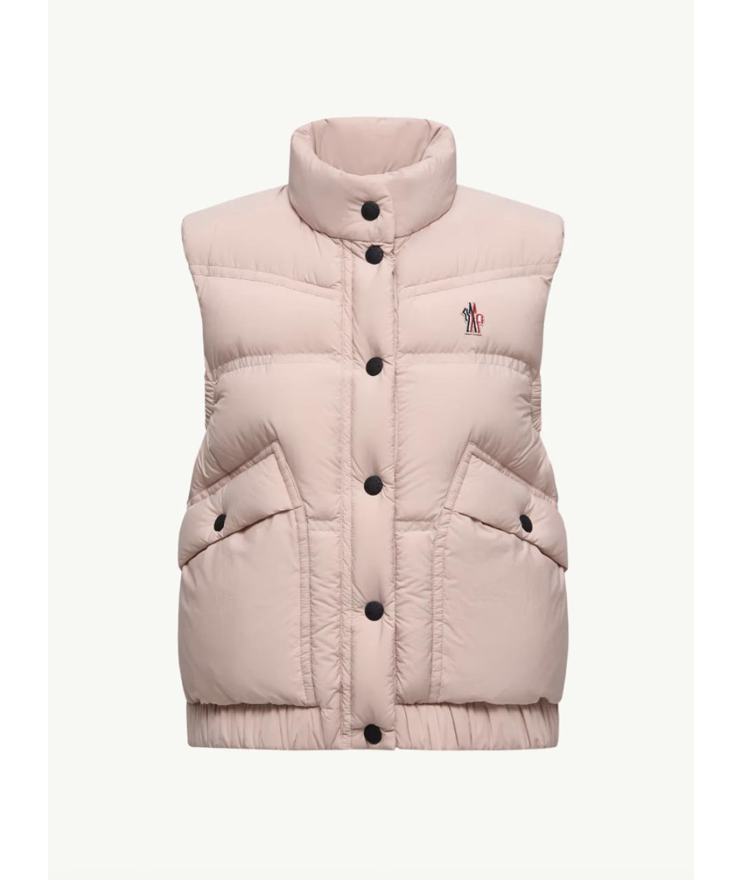 MONCLER GRENOBLE Розовый полиамидовый жилет, фото 5