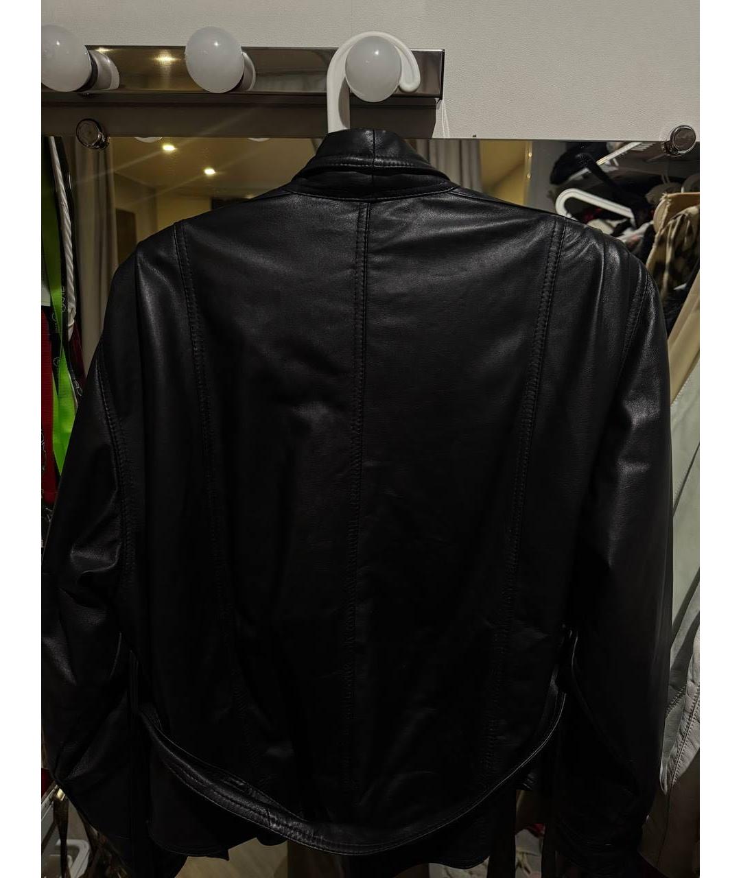 404NOTFOUND Черная кожаная куртка, фото 2