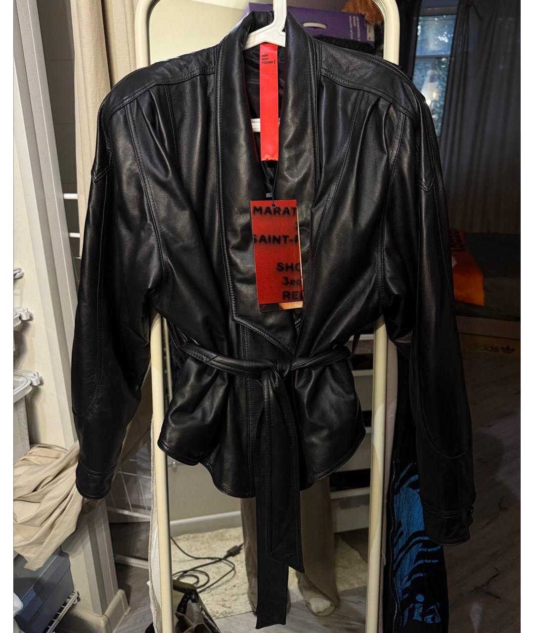 404NOTFOUND Черная кожаная куртка, фото 5