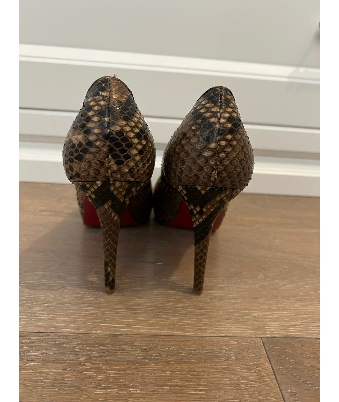 CHRISTIAN LOUBOUTIN Коричневые туфли из экзотической кожи, фото 3