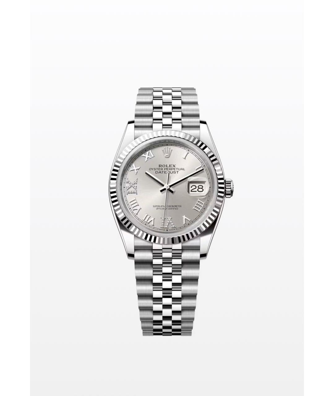 ROLEX Серые часы из белого золота, фото 3