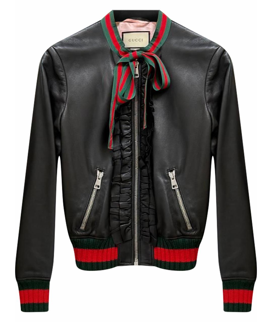 GUCCI Черная кожаная куртка, фото 1