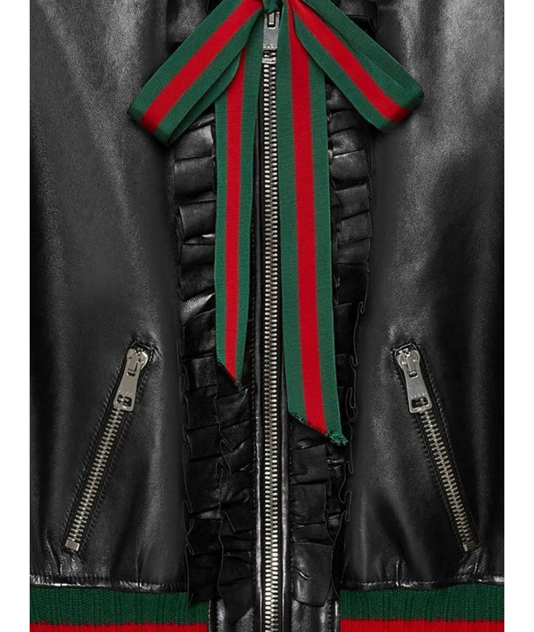 GUCCI Черная кожаная куртка, фото 7